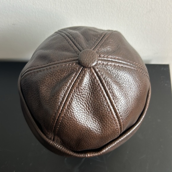 Brown Imitation Leather Cap - Picture 3 of 5